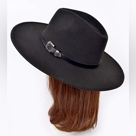Accessories - Western Cowboy Belted Fedora Hat